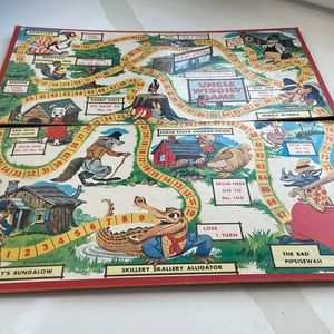 Uncle Wiggily 1954 board game. Only board. No box. No pieces